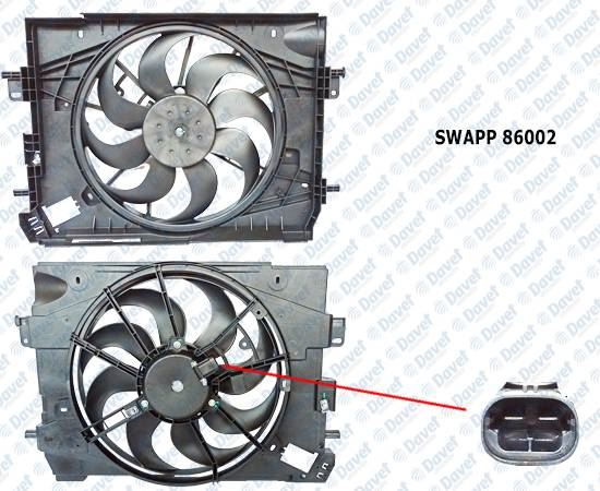 25-3513 Fan Motoru (Su+Klima) Davlumbazli Tekli Fan Renault Clio Iv 1.5 Dci 2012- / Dacia Duster 2013-2019 / Logan, Sandero 2015-2020